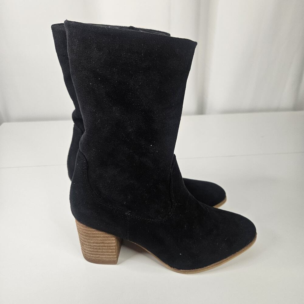 Hey Girl by Corkys Wicked Womens Sz 7 Black Slip On Heel Boots New Wo Box